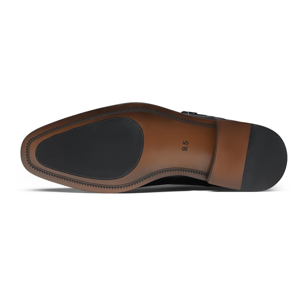 Men's Modern Monk Strap Shoes - BLACK - 3